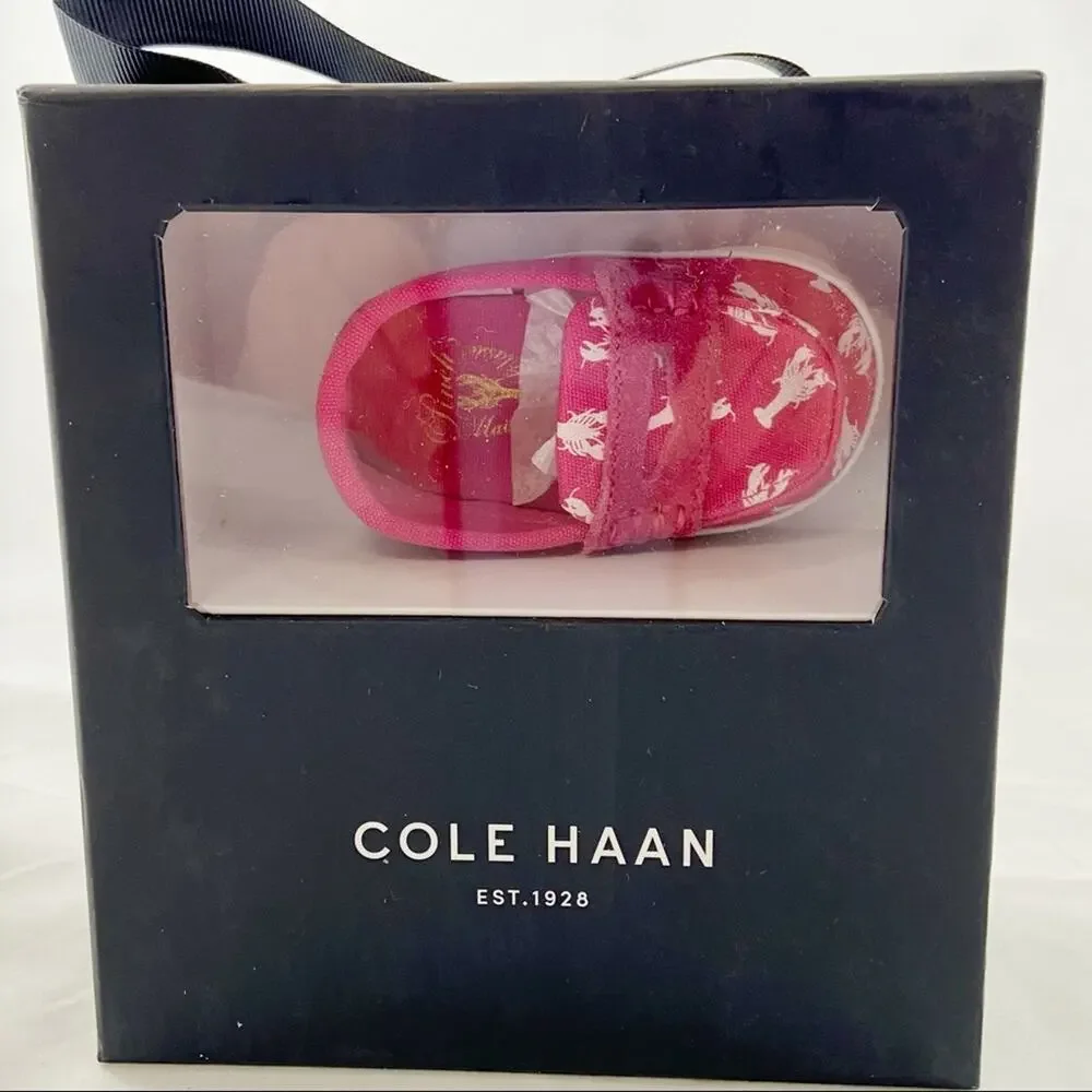 Cole Haan Baby Shoes SZ 1 Lobster Pinch Weekender Baby Loafers New in Box Pink